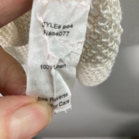 Womens Cabi Open Knit Linen Tank Top Cream S Linen - Picture 7 of 8